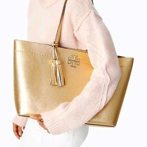 Tory Burch McGraw Tote | Metallic Gold